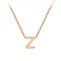PETITE INITIAL NECKLACE | 9K SOLID ROSE GOLD