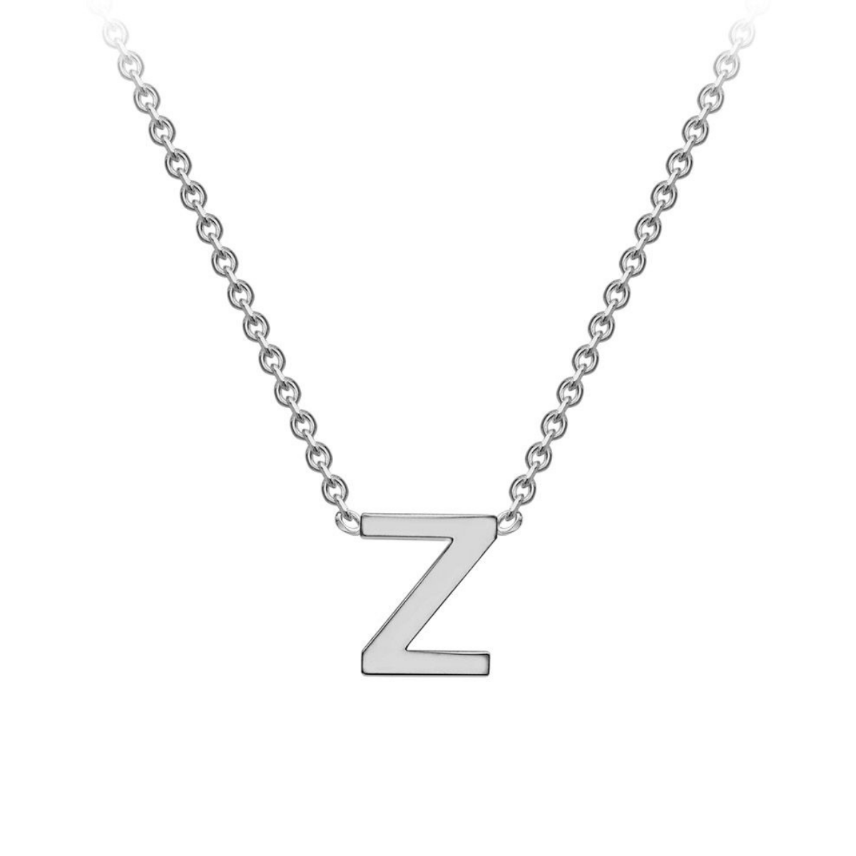 PETITE INITIAL NECKLACE | 9K SOLID WHITE GOLD