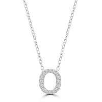 DIAMOND INITIAL NECKLACE | 9K SOLID WHITE GOLD