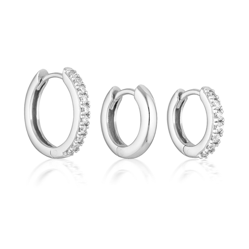 ADORN EARRING SET | SILVER