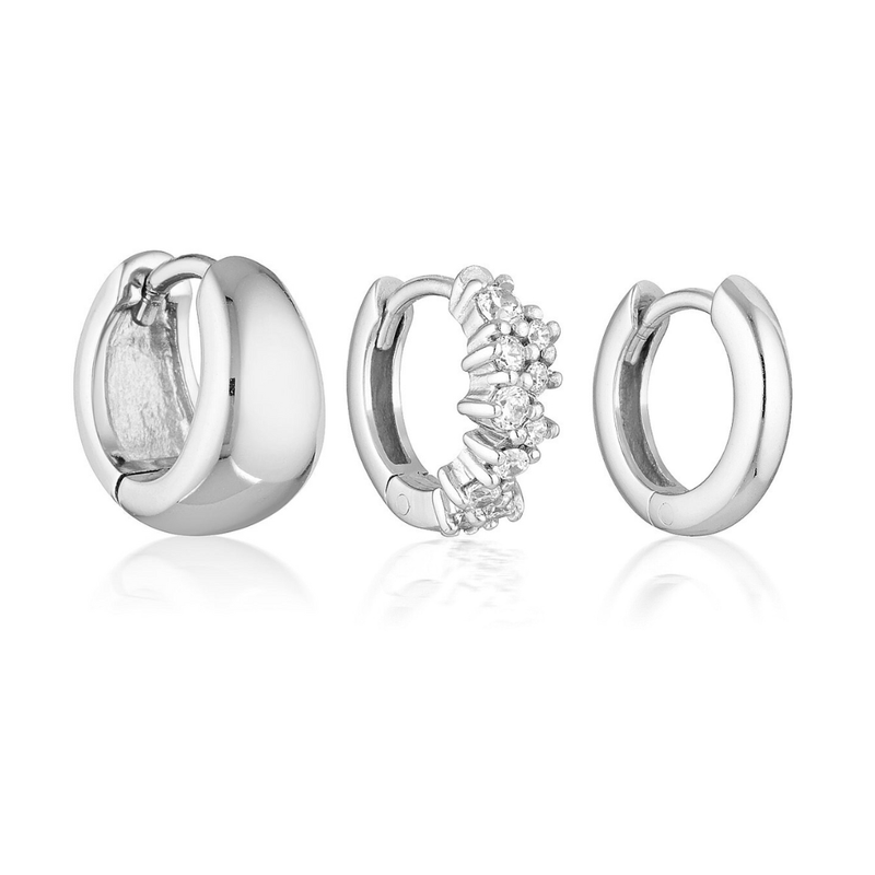 CHERISH EARRING SET | SILVER