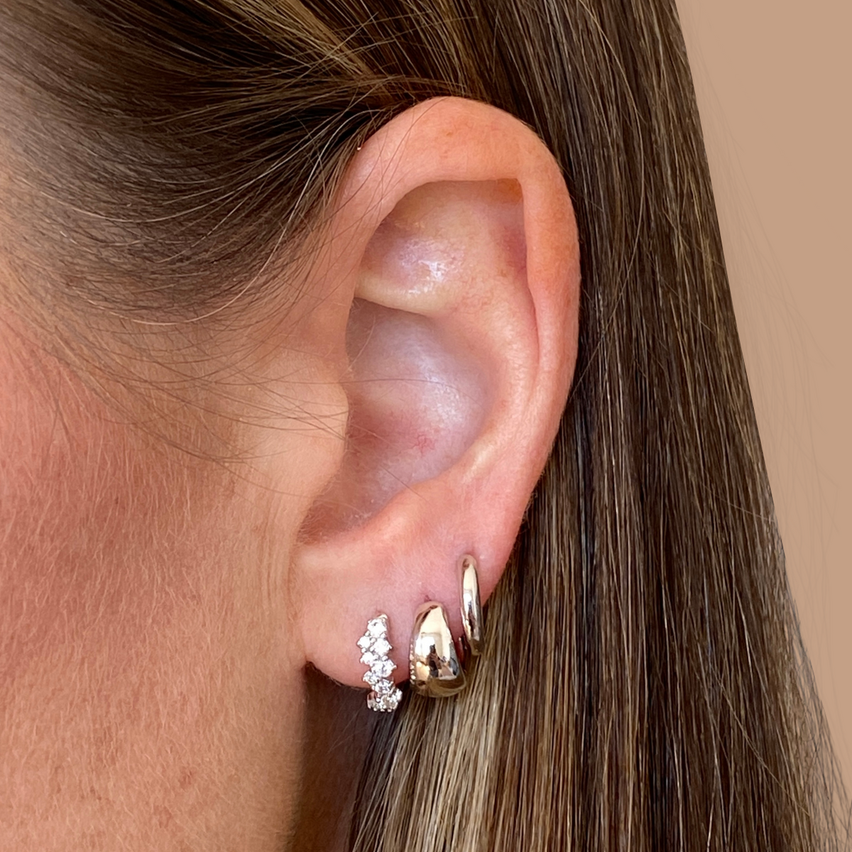 CHERISH EARRING SET | SILVER