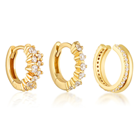 Covey Huggies, Tesa Huggies & Willa Ear Cuff - Gold