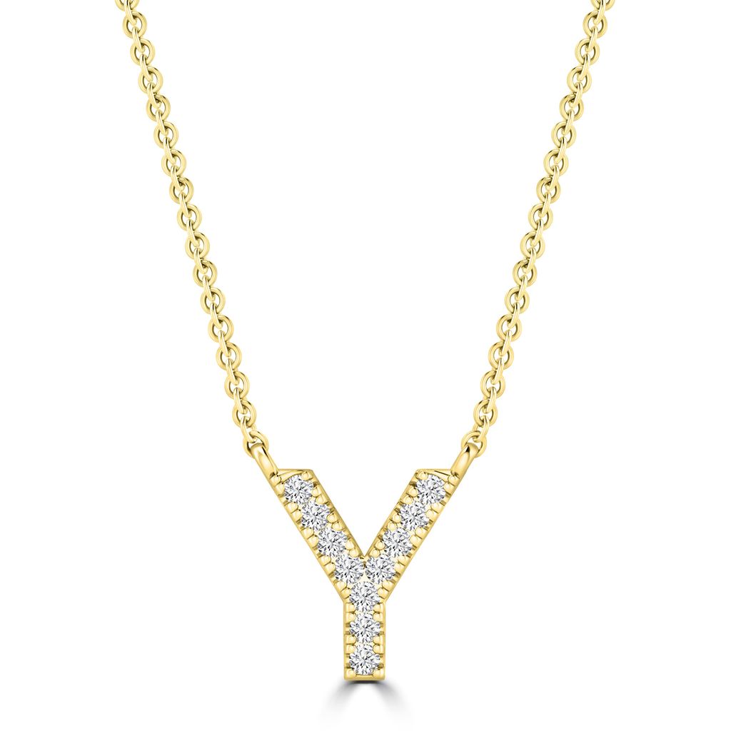 DIAMOND INITIAL NECKLACE | 9K SOLID GOLD