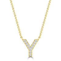 DIAMOND INITIAL NECKLACE | 9K SOLID GOLD