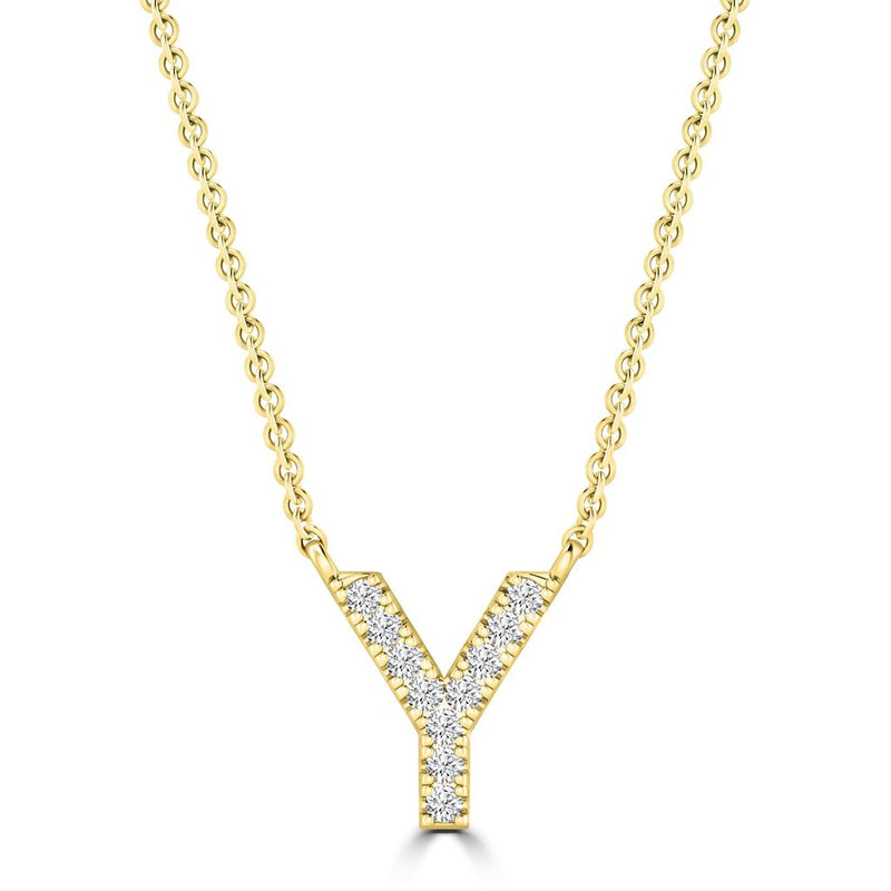 DIAMOND INITIAL NECKLACE | 9K SOLID GOLD