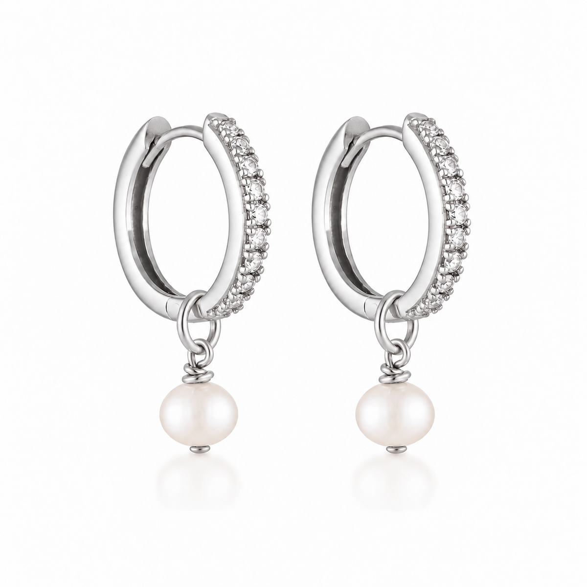 Daisy Hoops - Silver