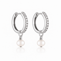 Daisy Hoops - Silver