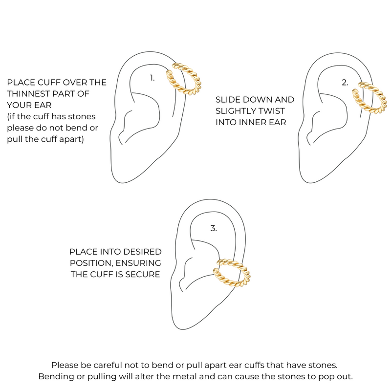 ISLA ROPE EAR CUFF | GOLD