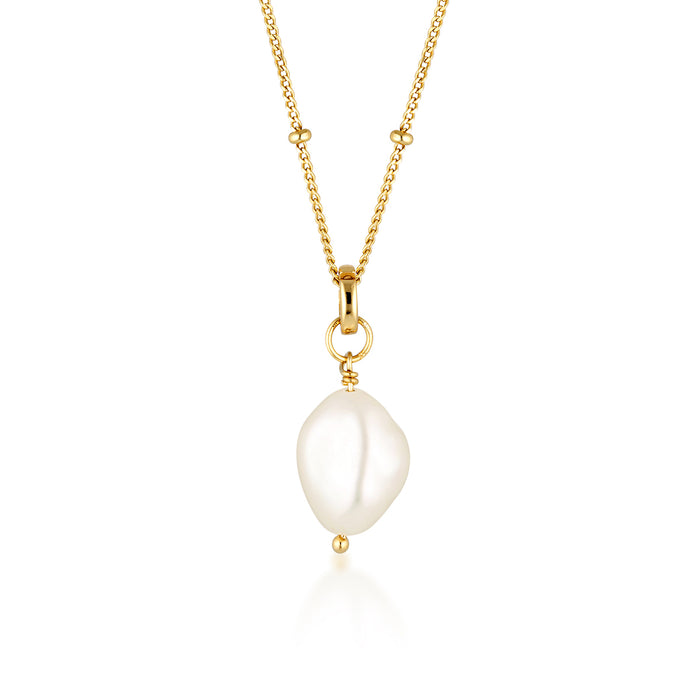 CELINE PEARL NECKLACE | GOLD