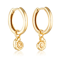 CONCH SHELL HOOPS | GOLD