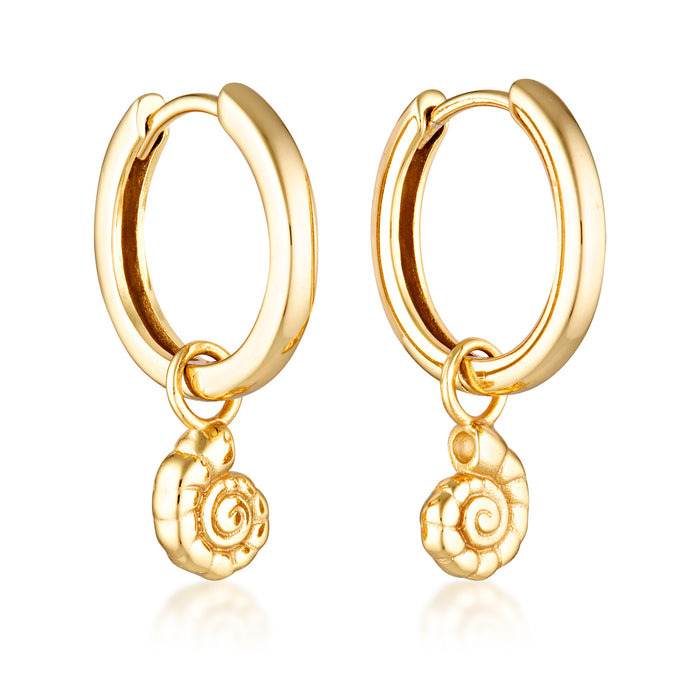 CONCH SHELL HOOPS | GOLD