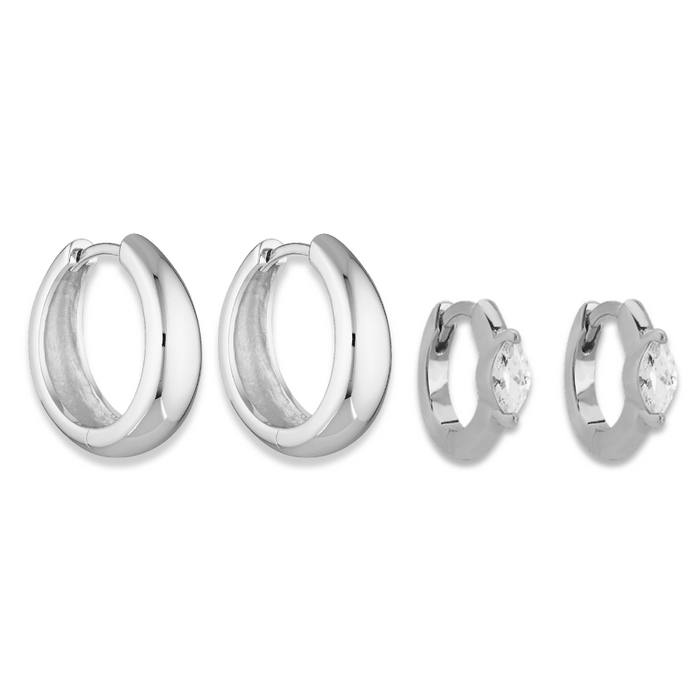 TULLY HOOPS & MARQUISE HUGGIES | SILVER