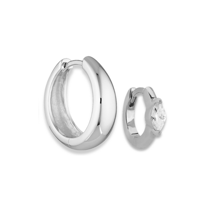 TULLY HOOPS & MARQUISE HUGGIES | SILVER