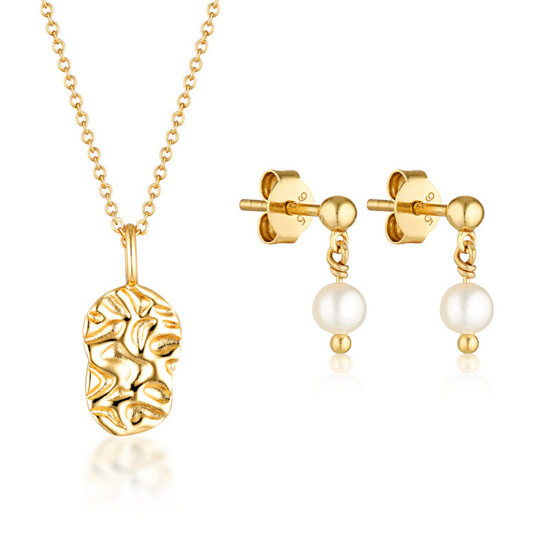 TARNI NECKLACE & SOMA STUDS | GOLD