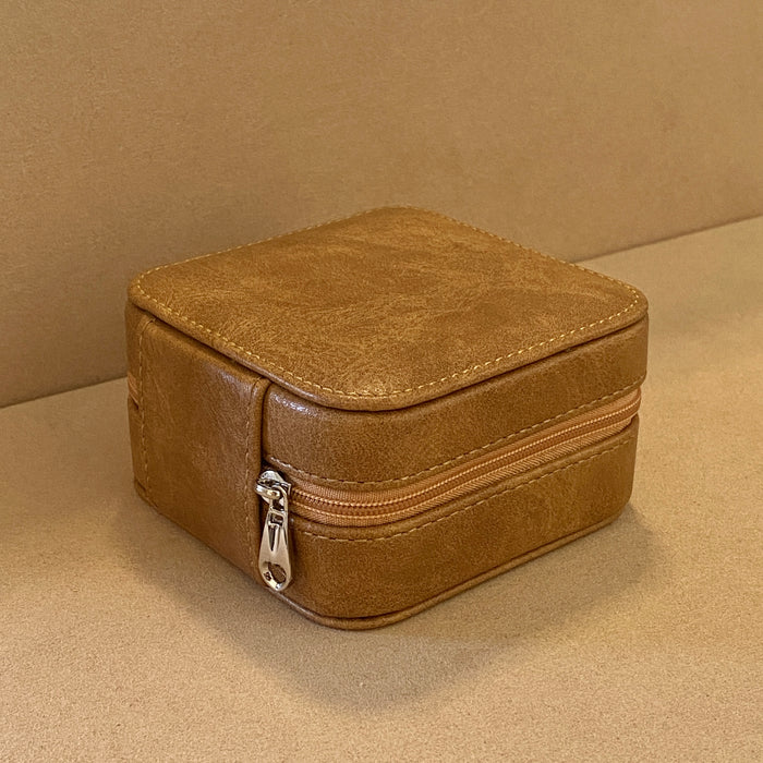 TRAVEL JEWELLERY CASE | TAN