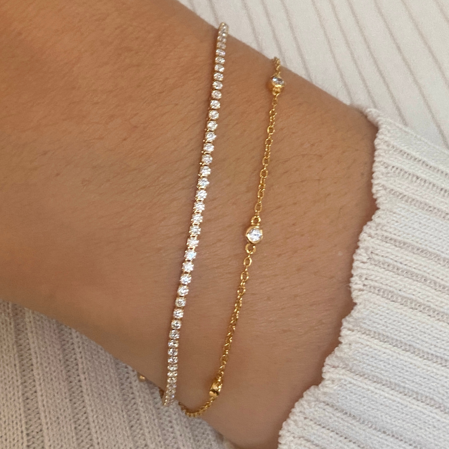 TENNIS & HELIE BRACELET BUNDLE | GOLD