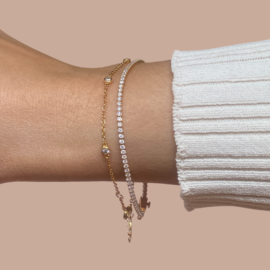 TENNIS & HELIE BRACELET BUNDLE | GOLD