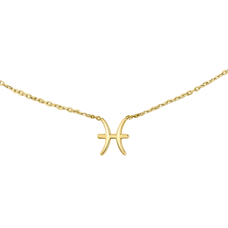 PISCES ZODIAC NECKLACE | 9K SOLID GOLD