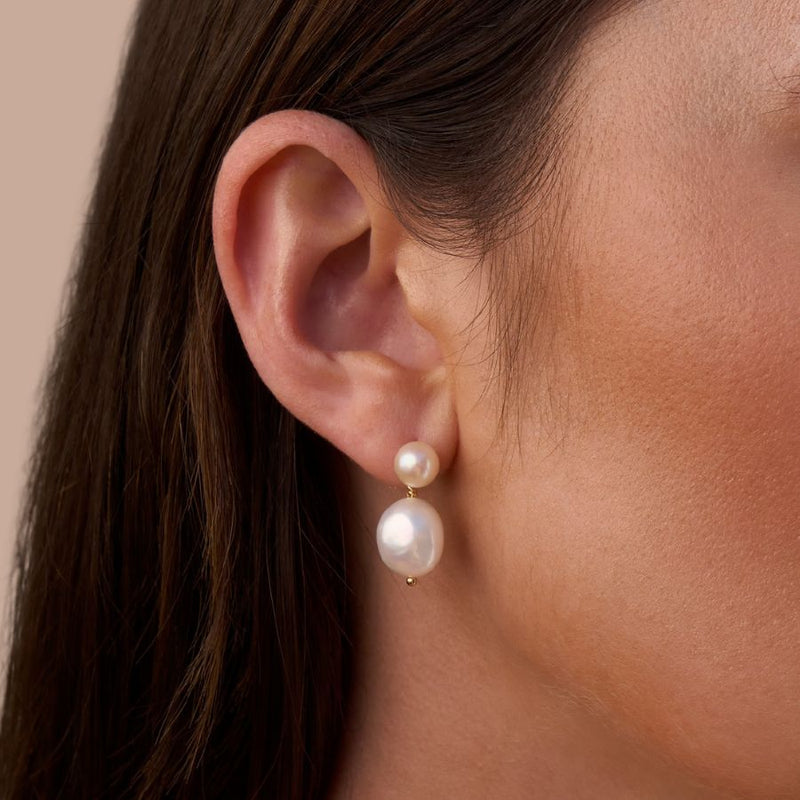 CELINE PEARL EARRINGS | GOLD