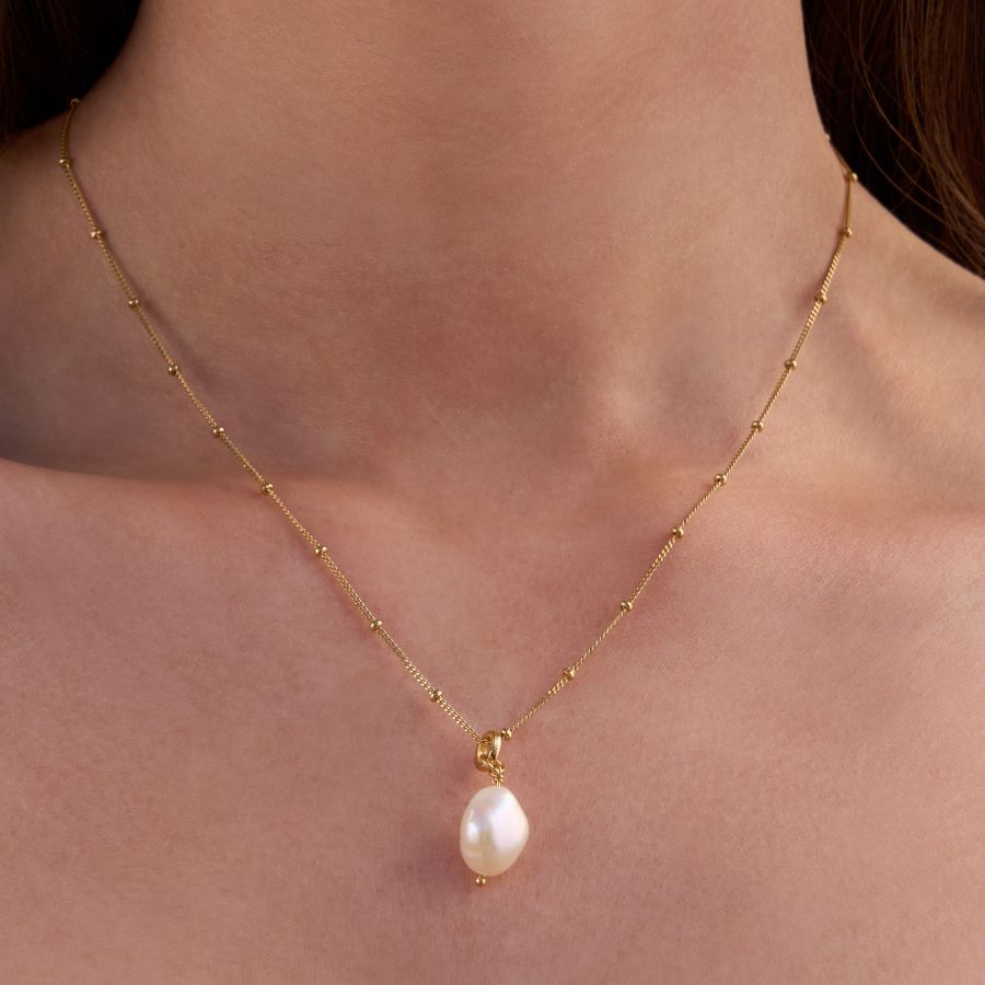 CELINE PEARL PENDANT | GOLD