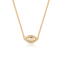 ecommerce image for gold vermeil evil necklace necklace with cz stones