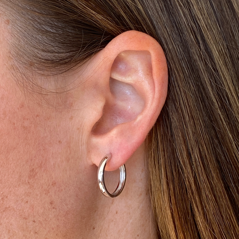 FLEUR HOOPS | SILVER