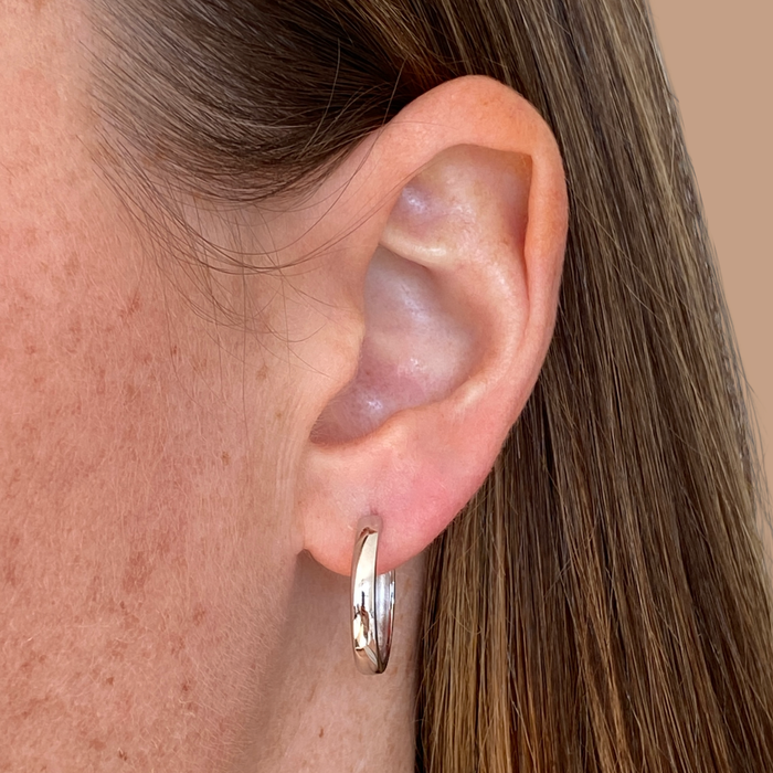 FLEUR HOOPS | SILVER
