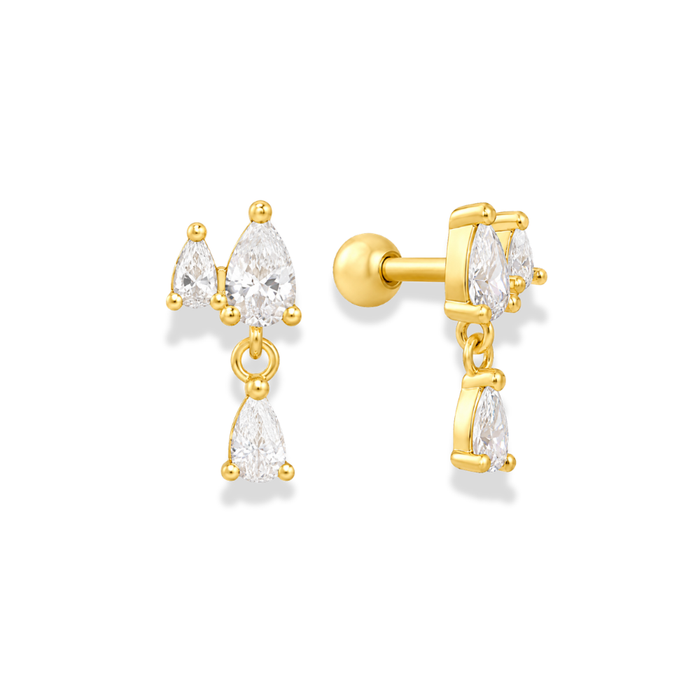 Riley Ball Back Stud - Gold