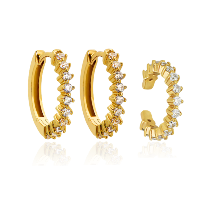 TESA HOOPS & TESA EAR CUFF | GOLD