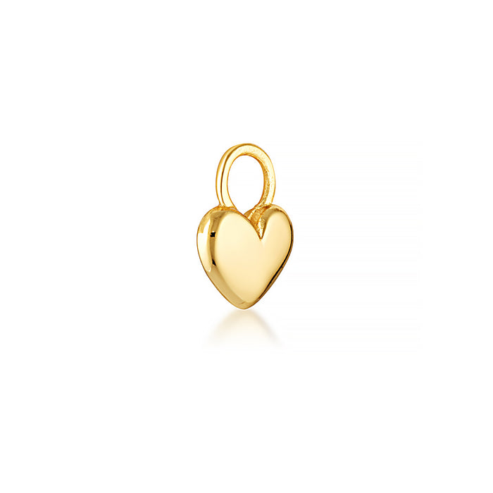 SINGLE HEART CHARM | GOLD