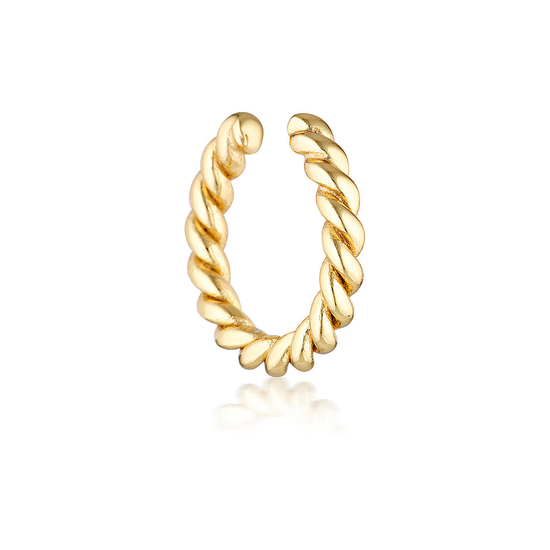 ISLA ROPE EAR CUFF | GOLD