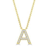DIAMOND INITIAL NECKLACE | 9K SOLID GOLD