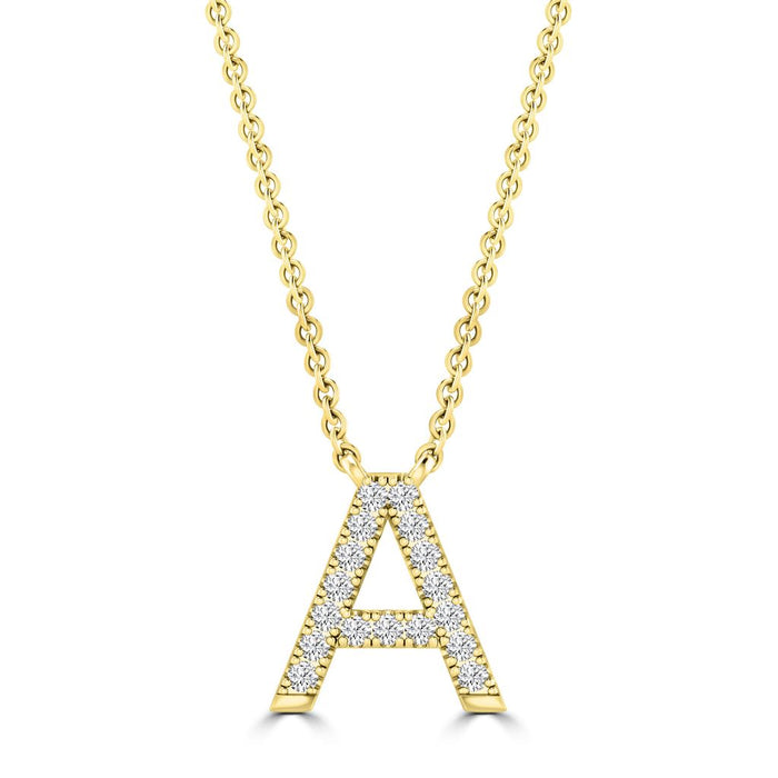 DIAMOND INITIAL NECKLACE | 9K SOLID GOLD