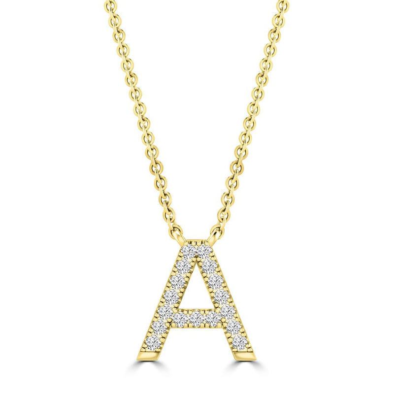 DIAMOND INITIAL NECKLACE | 9K SOLID GOLD