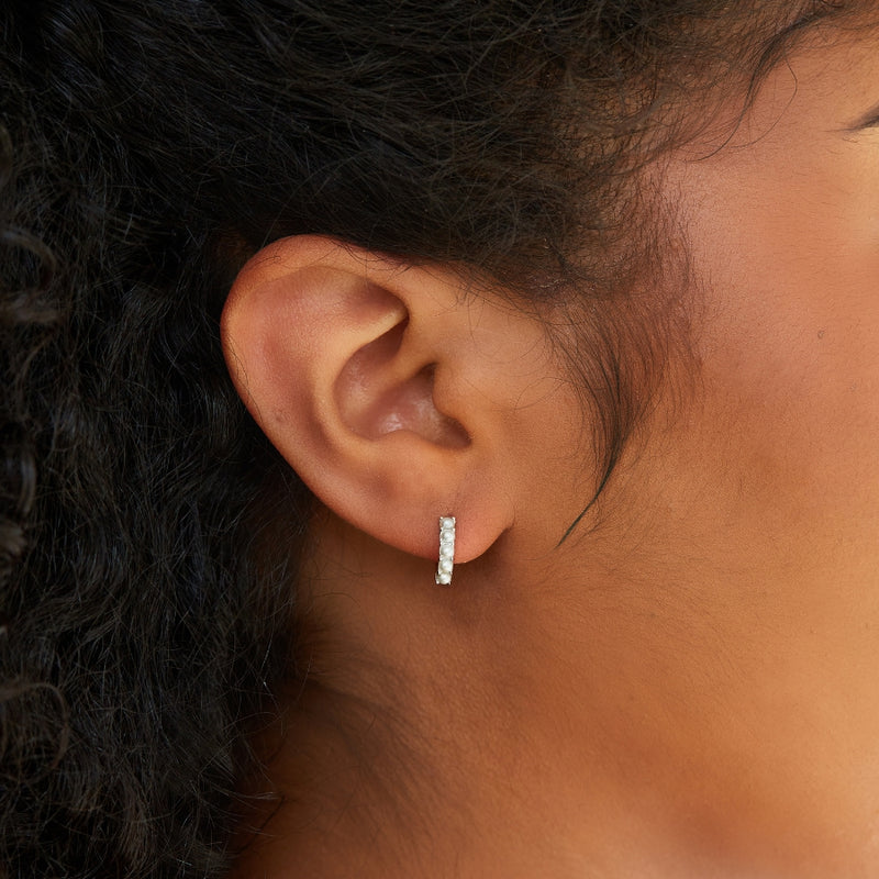 CONCH HOOPS & PEARL HUGGIES | SILVER