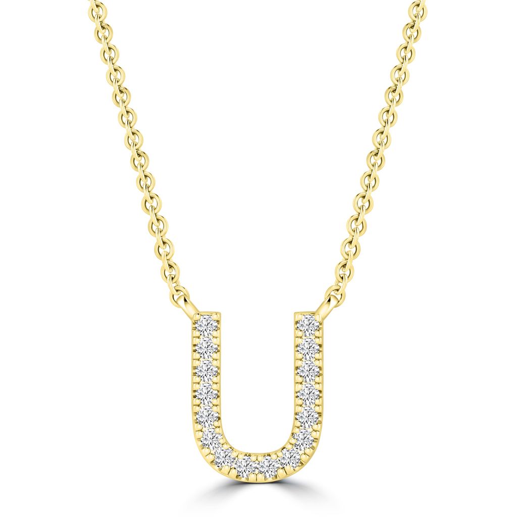 DIAMOND INITIAL NECKLACE | 9K SOLID GOLD