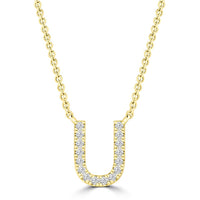 DIAMOND INITIAL NECKLACE | 9K SOLID GOLD