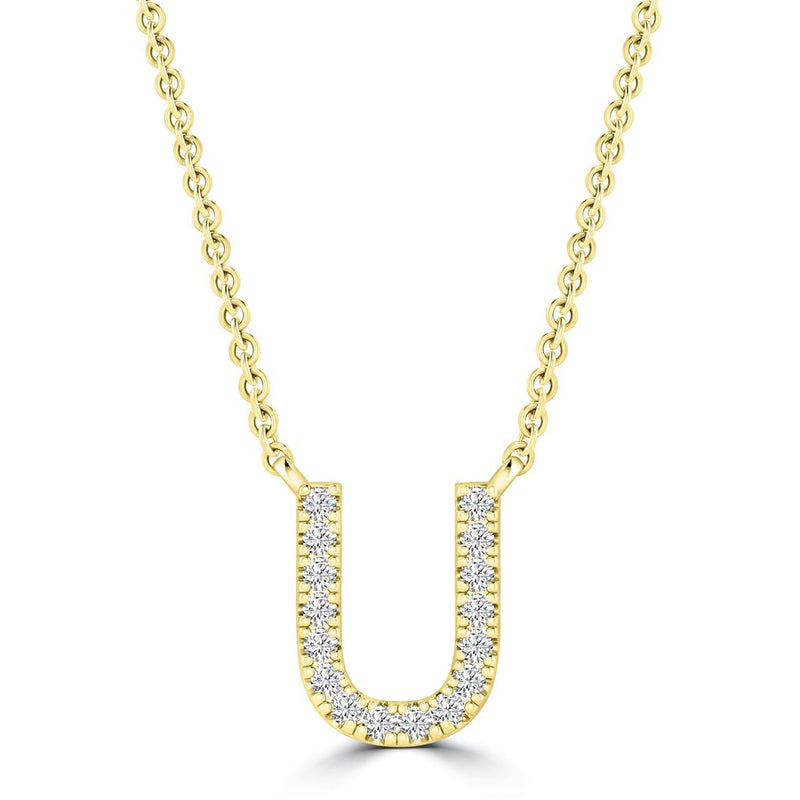 DIAMOND INITIAL NECKLACE | 9K SOLID GOLD