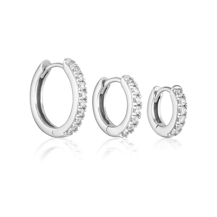 Lina Earring Set - Silver