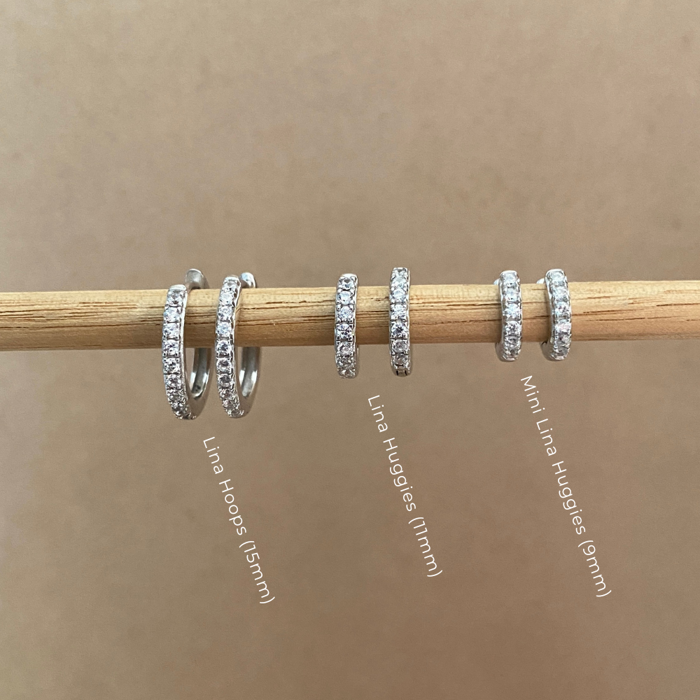 Lina Earring Set - Silver