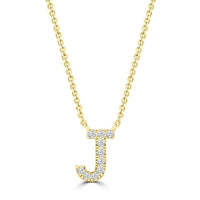 DIAMOND INITIAL NECKLACE | 9K SOLID GOLD