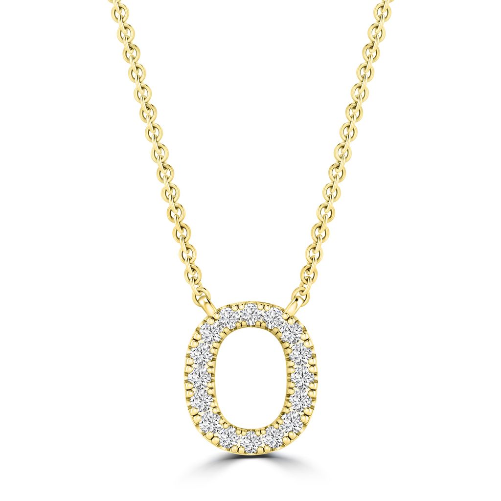 DIAMOND INITIAL NECKLACE | 9K SOLID GOLD