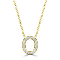 DIAMOND INITIAL NECKLACE | 9K SOLID GOLD