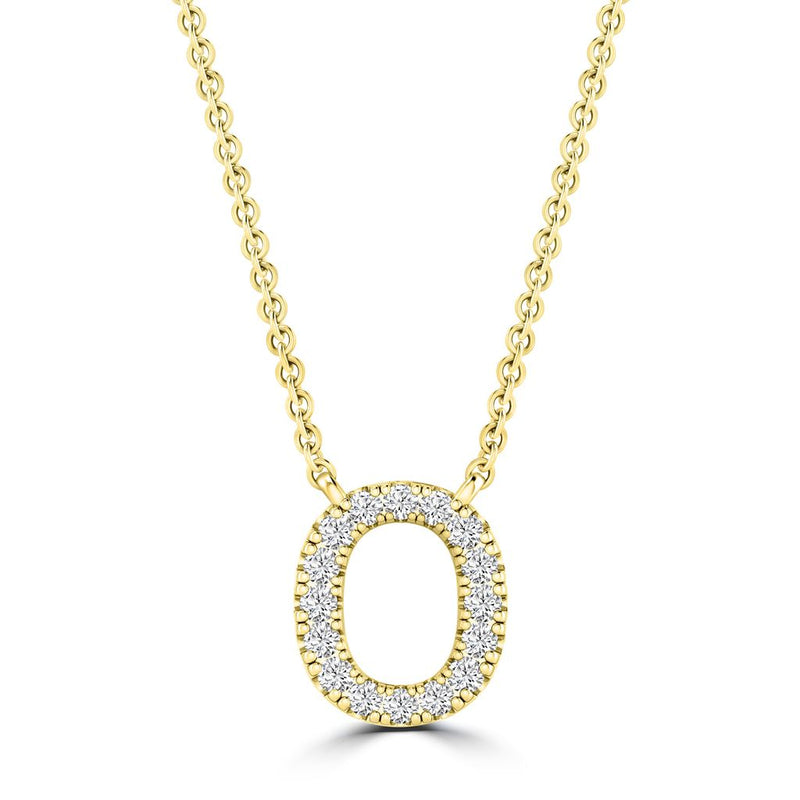 DIAMOND INITIAL NECKLACE | 9K SOLID GOLD