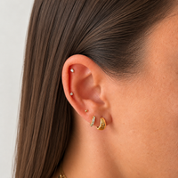 Round Flatback Stud - Silver