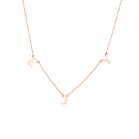 PETITE MULTIPLE INITIAL NECKLACE | SOLID GOLD