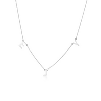 PETITE MULTIPLE INITIAL NECKLACE | SOLID GOLD