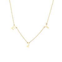 PETITE MULTIPLE INITIAL NECKLACE | SOLID GOLD