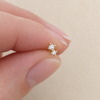 Niva Flatback Stud - Gold